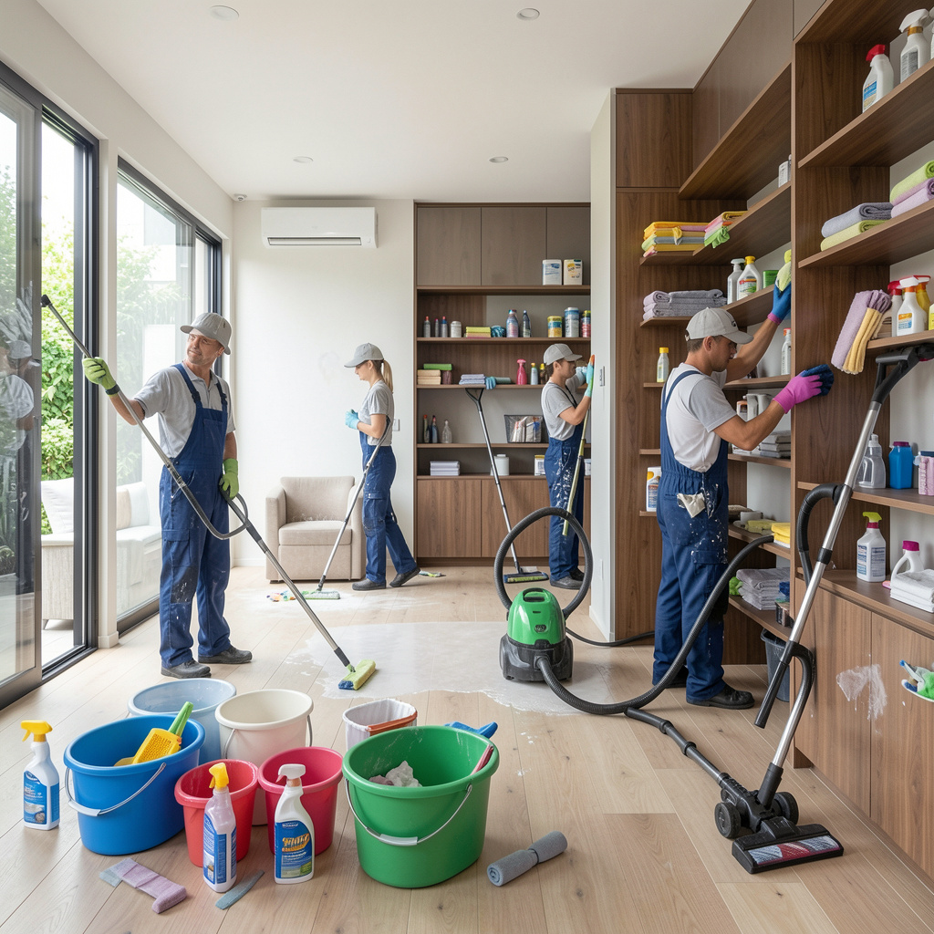 gas-pipeline freepik wideangle view of a professional cleaning team deepcleaning a modern home organized supplies like buckets sprays vacuum cleaner people polishing shelves 0009