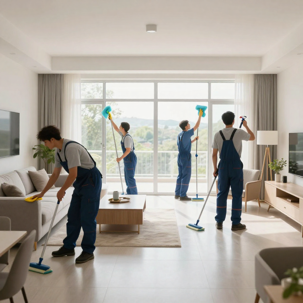 gas-pipeline freepik wideangle view of a professional cleaning team deepcleaning a modern home people mopping floors wiping furniture cleaning windows 0006